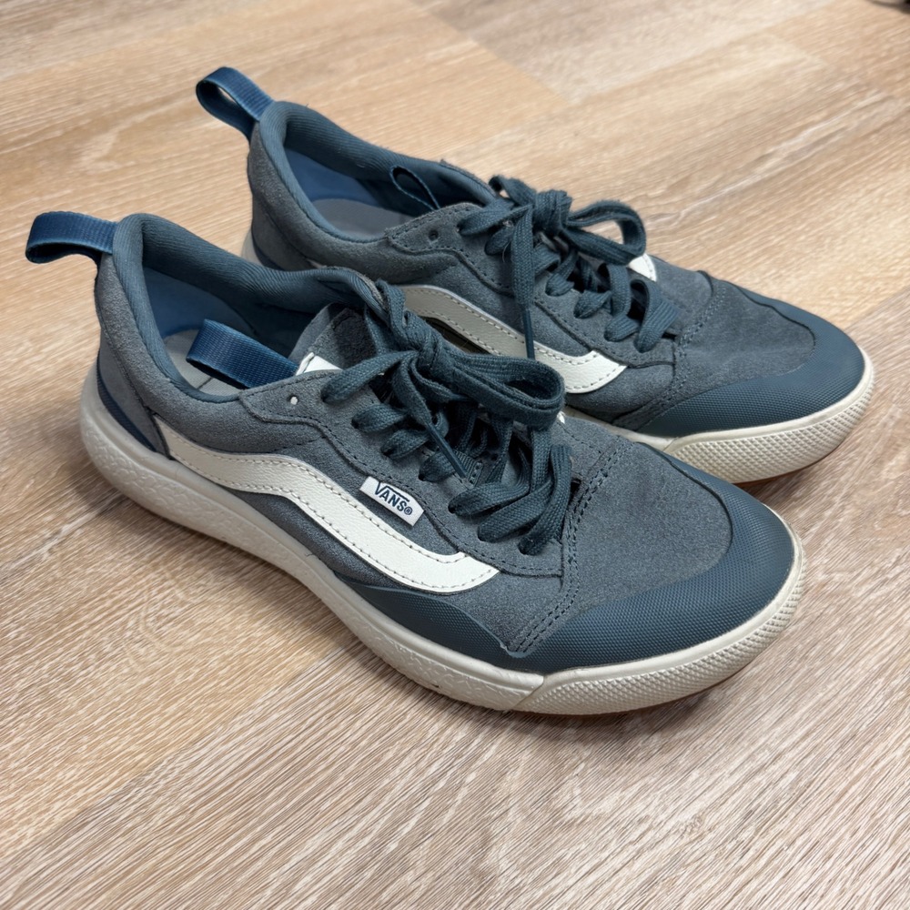Vans UltraRange EXO Blue Gray Suede Sneakers Mens 6.5 Womens 8 Low Top Shoes